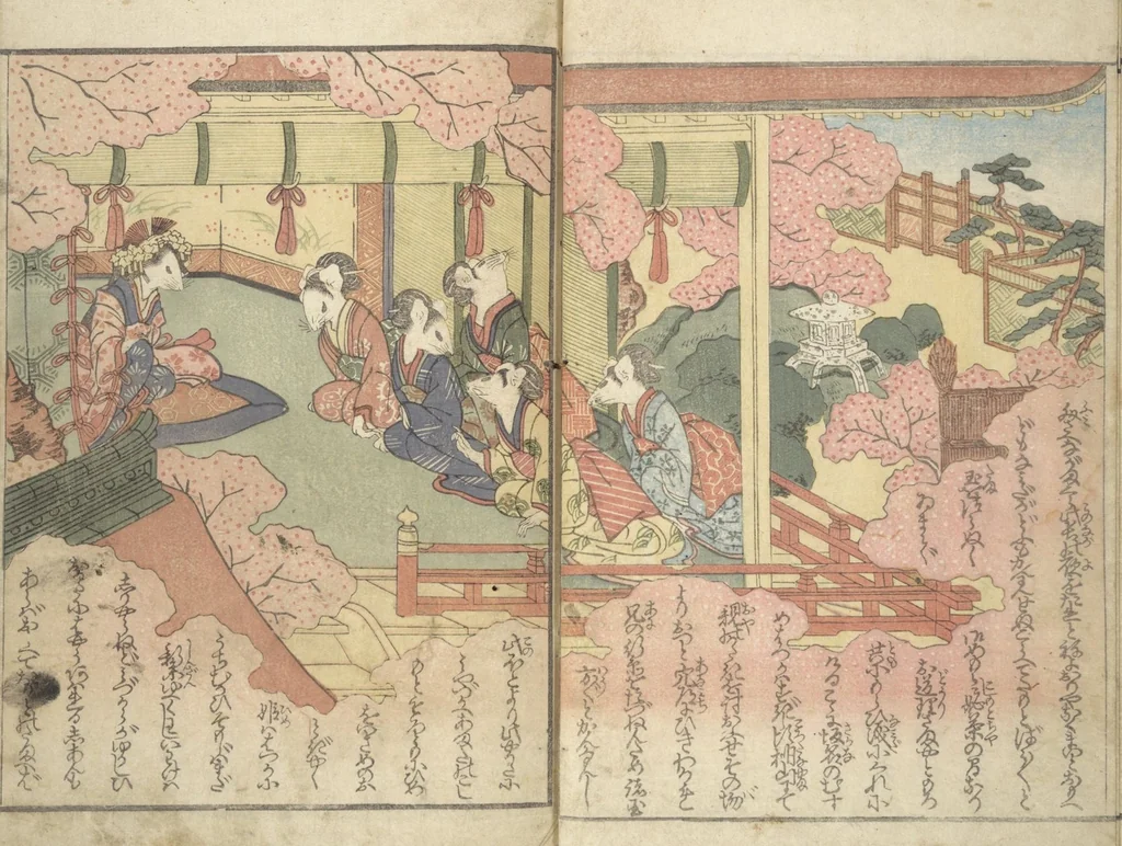 An illustration from Stories of a Fortunate Rat (Komochi nezumi hana no yamauba 持子鼠花山姥) : [volume 1], 1827, leaf 12