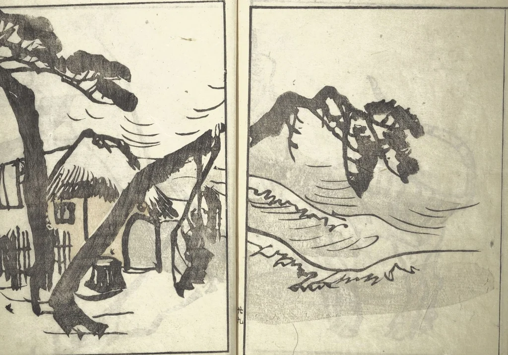 An illustration from Bunpō Picture Album (Bunpō gafu 文鳳画譜), First Series : [volume 2], 1807, leaf 32