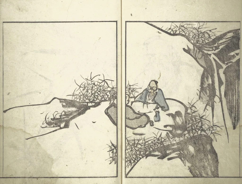 An illustration from Bunpō Picture Album (Bunpō gafu 文鳳画譜), First Series : [volume 2], 1807, leaf 8
