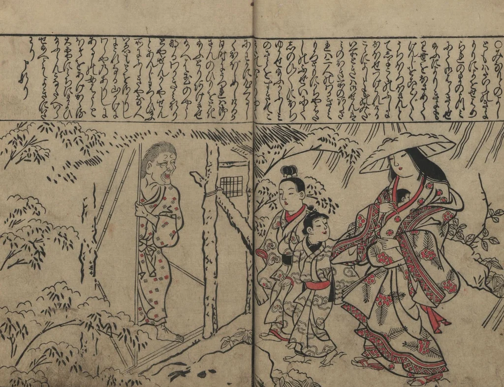An illustration from Illustrations of Beautiful Women (Bijin e-zukushi 美人絵づくし) : [volume 2], 1683, leaf 6