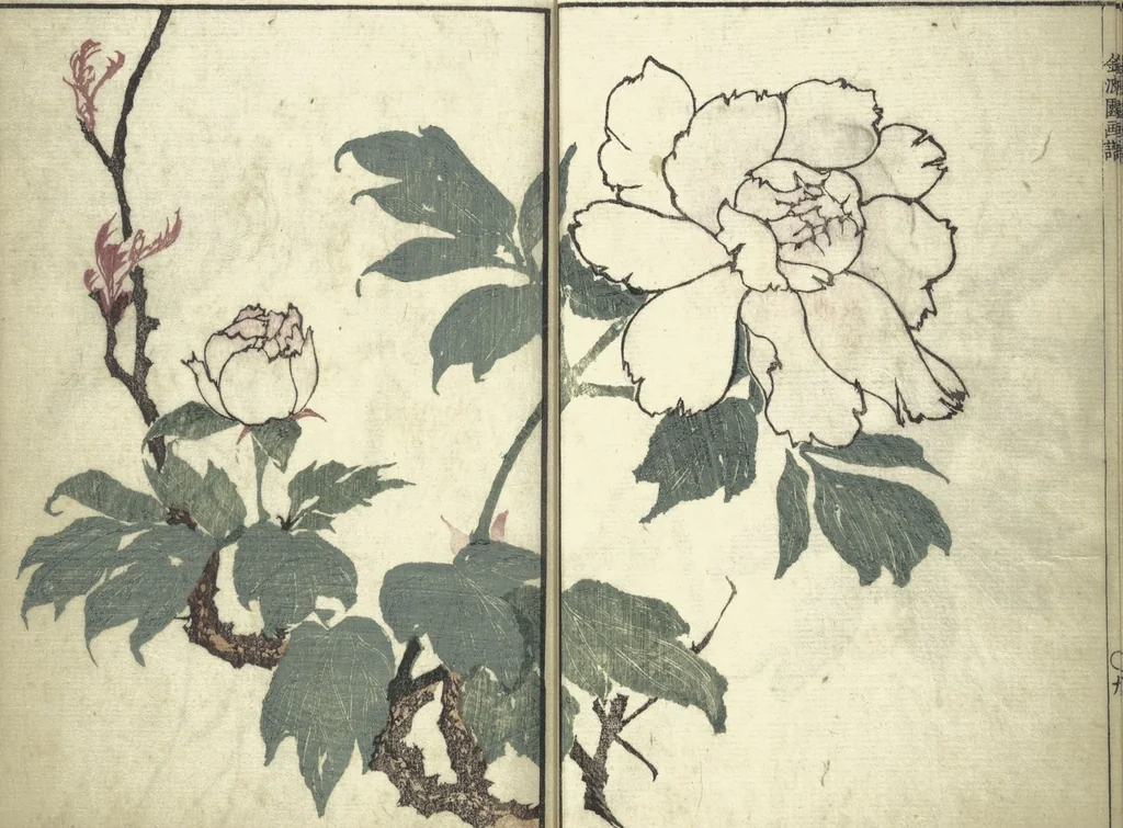 An illustration from Kinpaen (Bunpō) Picture Album (Kinpaen gafu 金波園画譜), 1820, leaf 14