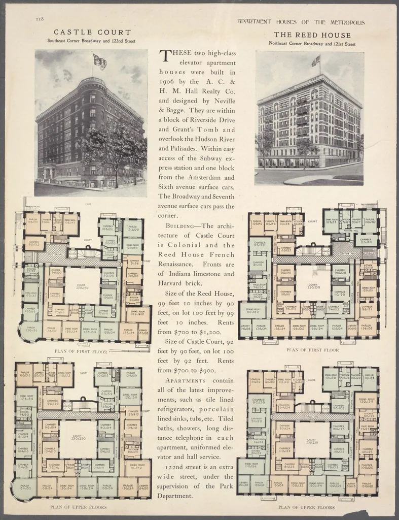 An illustration from Apartment houses of the metropolis, 1908, leaf 118