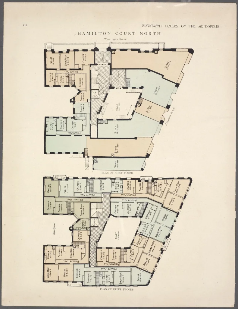 An illustration from Apartment houses of the metropolis, 1908, leaf 122