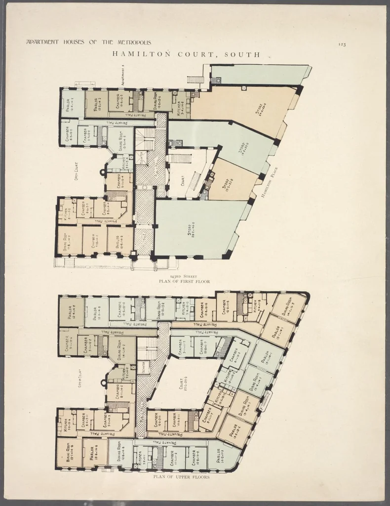 An illustration from Apartment houses of the metropolis, 1908, leaf 123