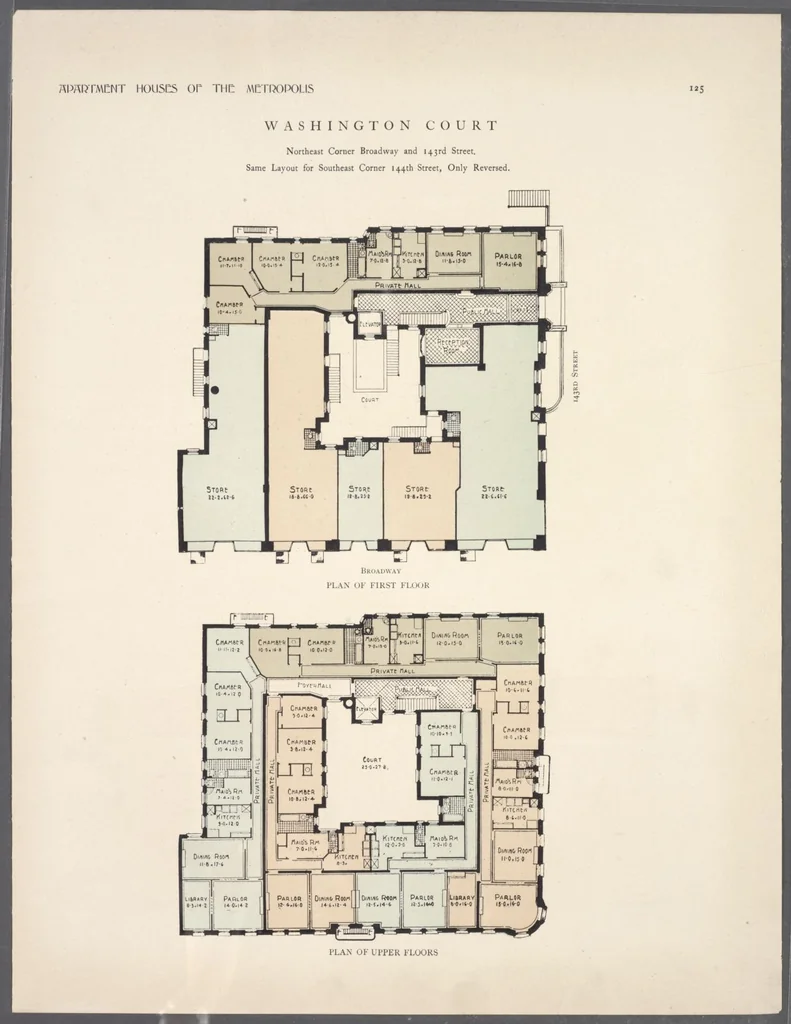 An illustration from Apartment houses of the metropolis, 1908, leaf 125