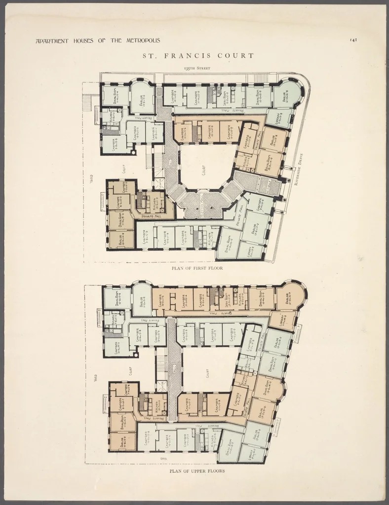 An illustration from Apartment houses of the metropolis, 1908, leaf 141