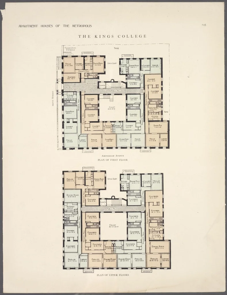 An illustration from Apartment houses of the metropolis, 1908, leaf 145