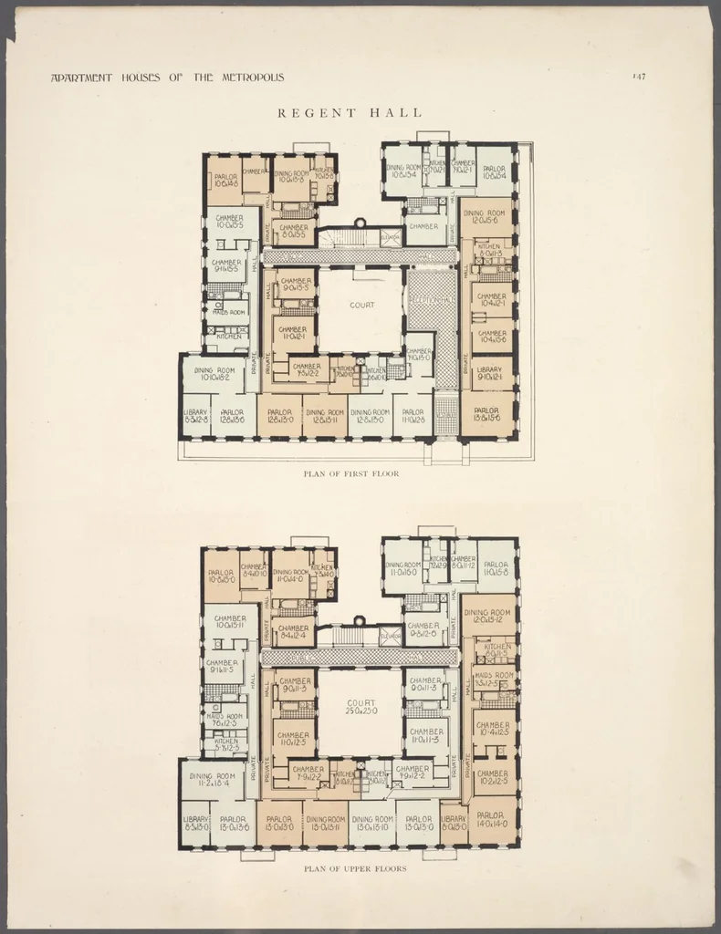 An illustration from Apartment houses of the metropolis, 1908, leaf 147