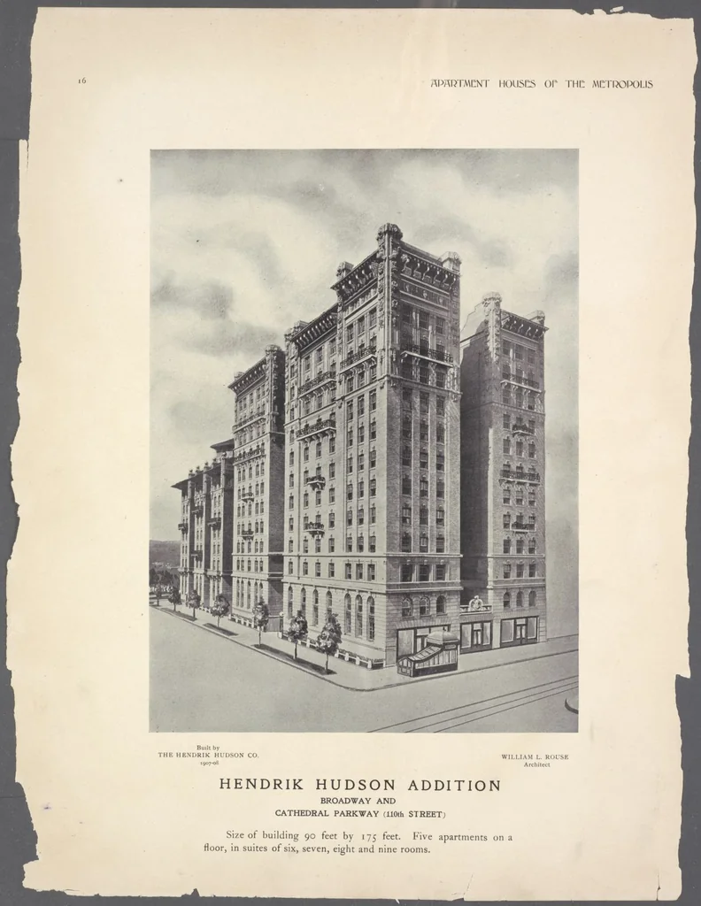 An illustration from Apartment houses of the metropolis, 1908, leaf 16