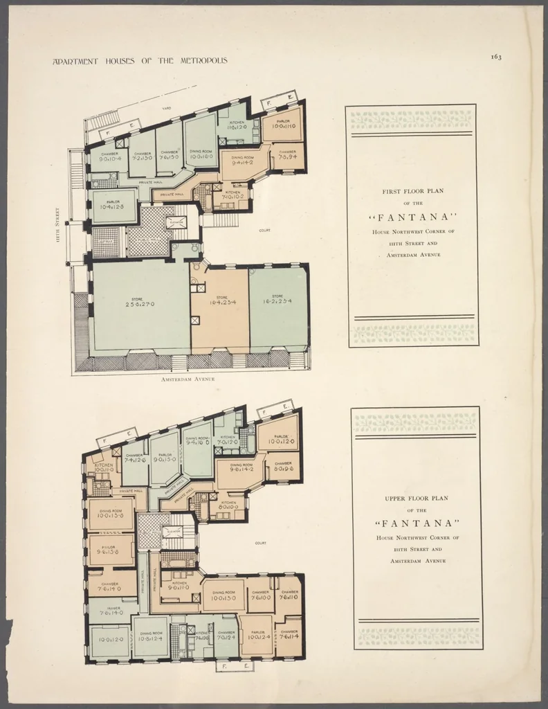 An illustration from Apartment houses of the metropolis, 1908, leaf 163