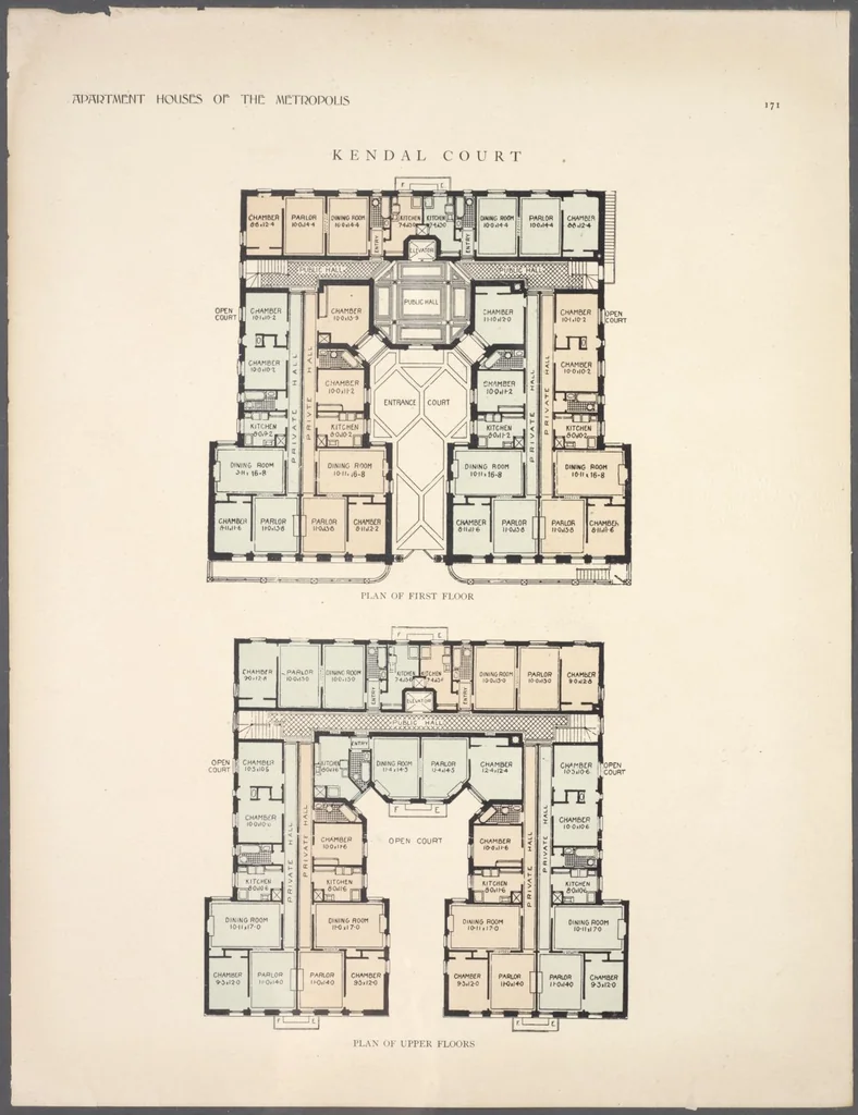 An illustration from Apartment houses of the metropolis, 1908, leaf 171