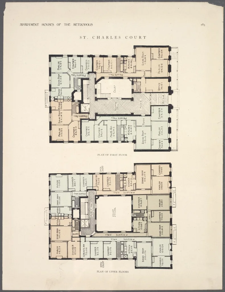 An illustration from Apartment houses of the metropolis, 1908, leaf 183