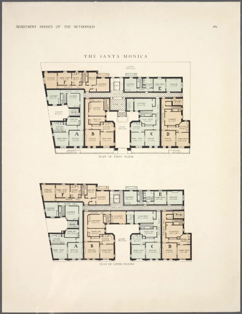 An illustration from Apartment houses of the metropolis, 1908, leaf 187