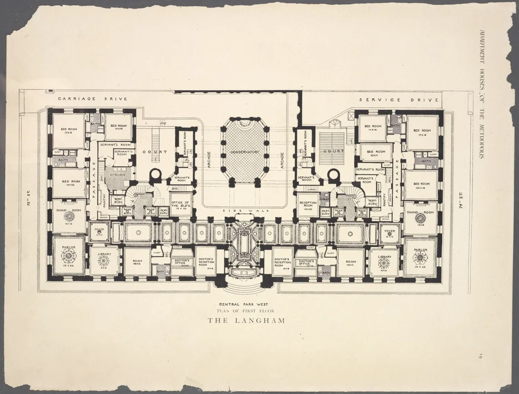 An illustration from Apartment houses of the metropolis, 1908, leaf 19