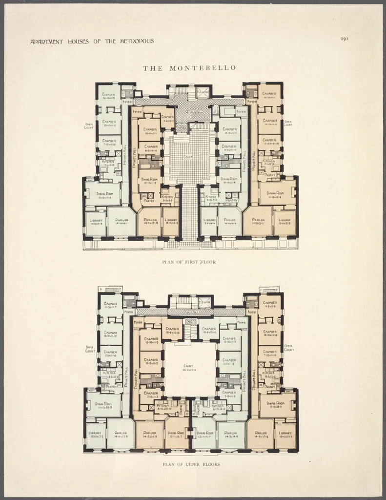An illustration from Apartment houses of the metropolis, 1908, leaf 191
