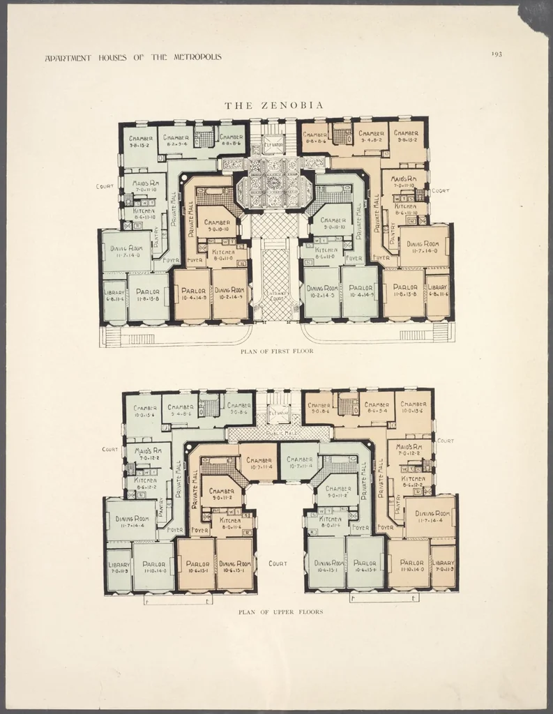 An illustration from Apartment houses of the metropolis, 1908, leaf 193