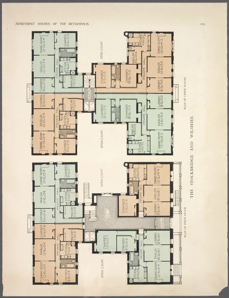 An illustration from Apartment houses of the metropolis, 1908, leaf 203