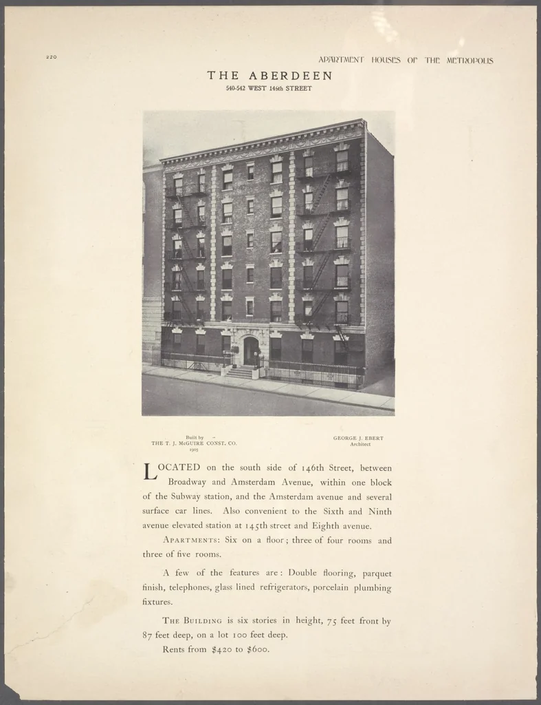 An illustration from Apartment houses of the metropolis, 1908, leaf 220