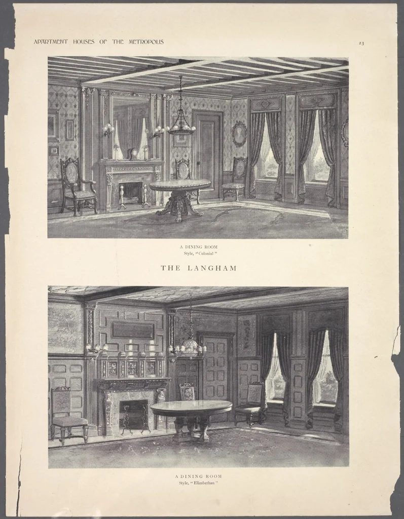 An illustration from Apartment houses of the metropolis, 1908, leaf 23