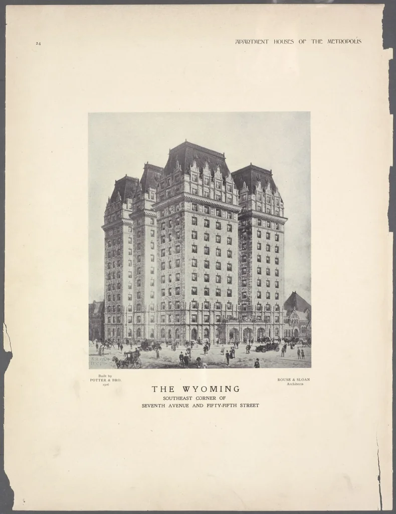 An illustration from Apartment houses of the metropolis, 1908, leaf 24