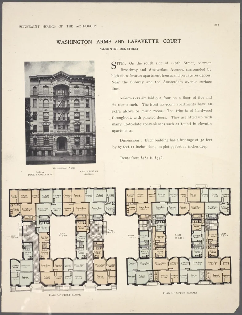 An illustration from Apartment houses of the metropolis, 1908, leaf 263