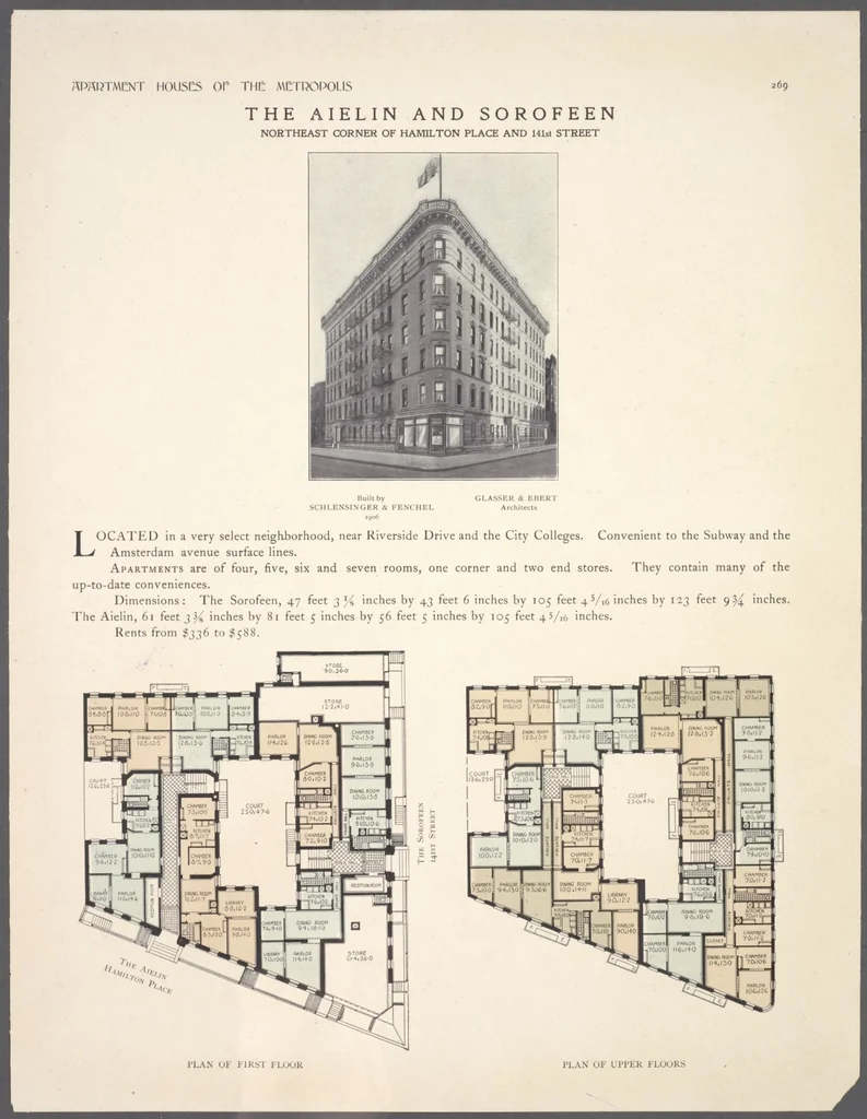 An illustration from Apartment houses of the metropolis, 1908, leaf 269