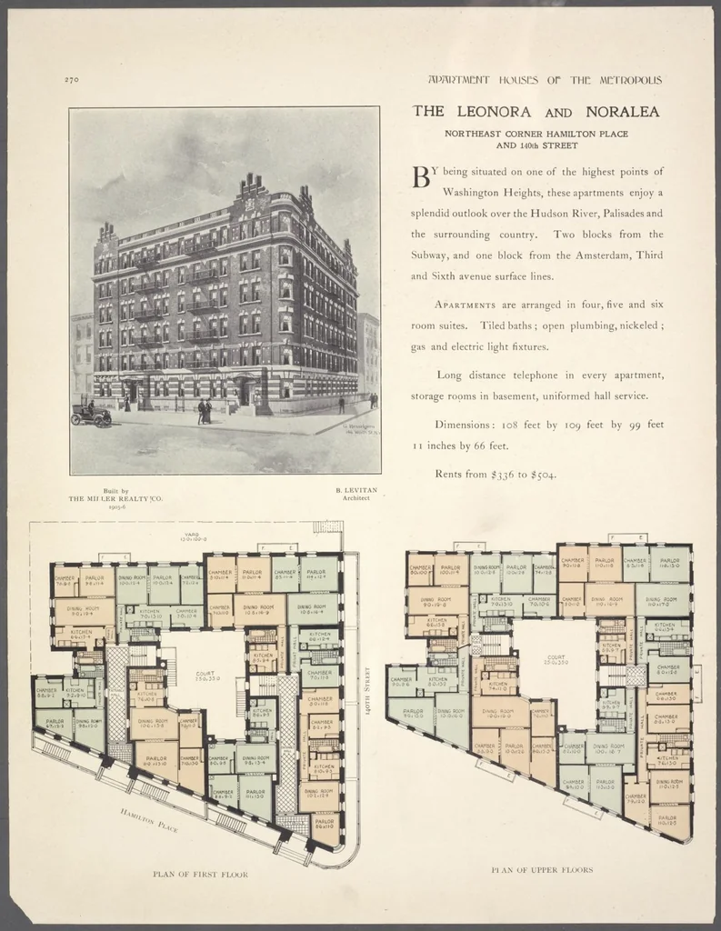 An illustration from Apartment houses of the metropolis, 1908, leaf 270