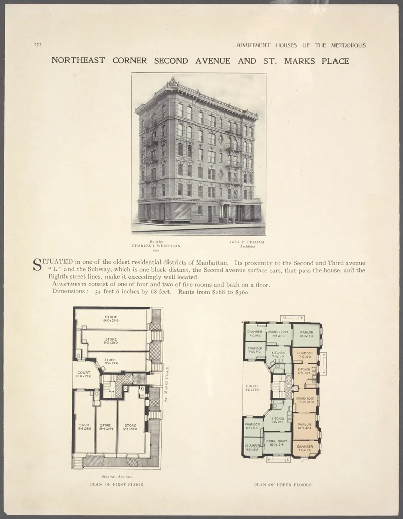 An illustration from Apartment houses of the metropolis, 1908, leaf 272