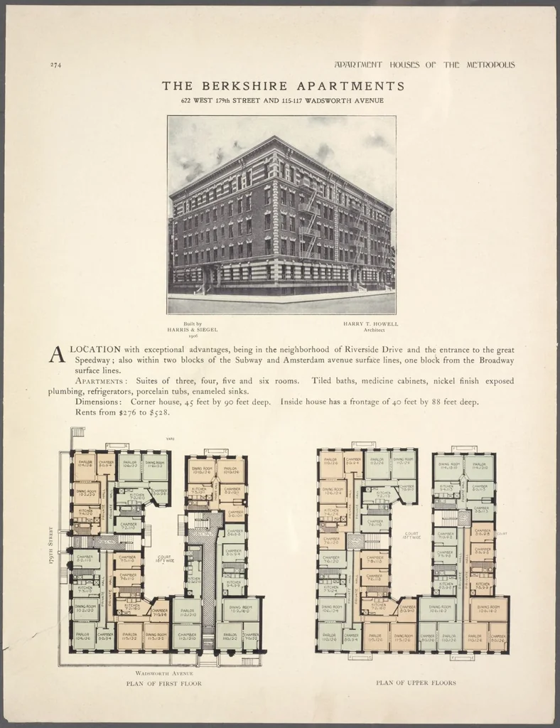 An illustration from Apartment houses of the metropolis, 1908, leaf 274