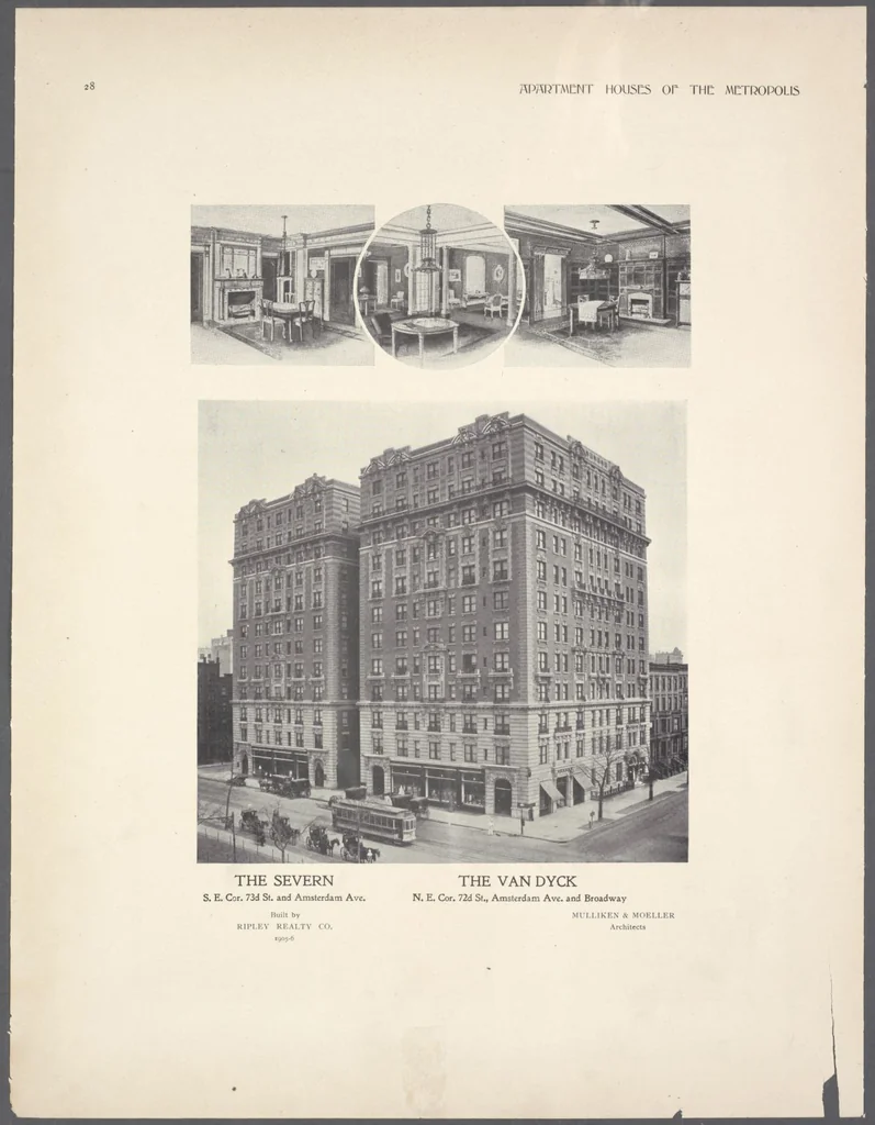 An illustration from Apartment houses of the metropolis, 1908, leaf 28