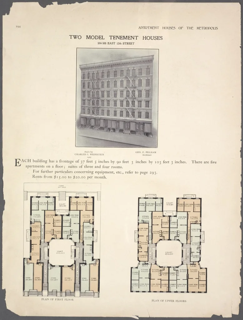 An illustration from Apartment houses of the metropolis, 1908, leaf 294
