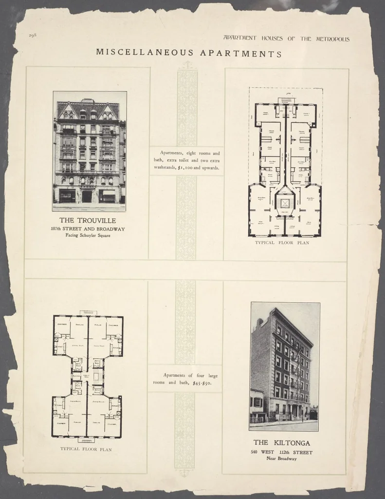 An illustration from Apartment houses of the metropolis, 1908, leaf 298