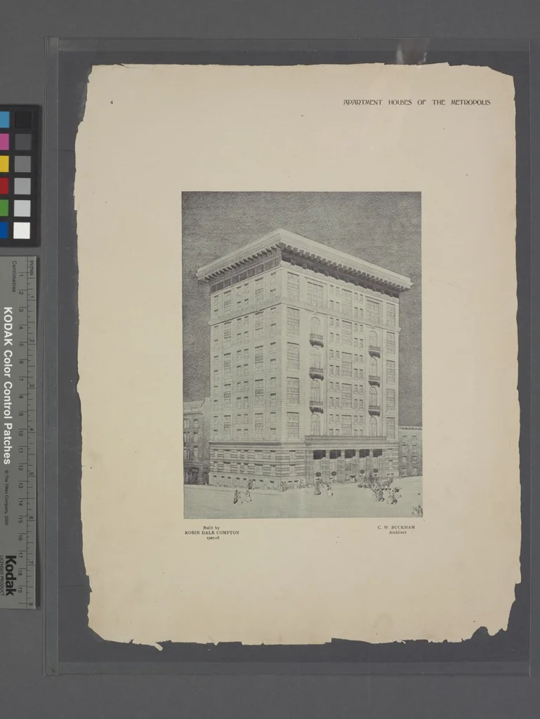 An illustration from Apartment houses of the metropolis, 1908, leaf 4