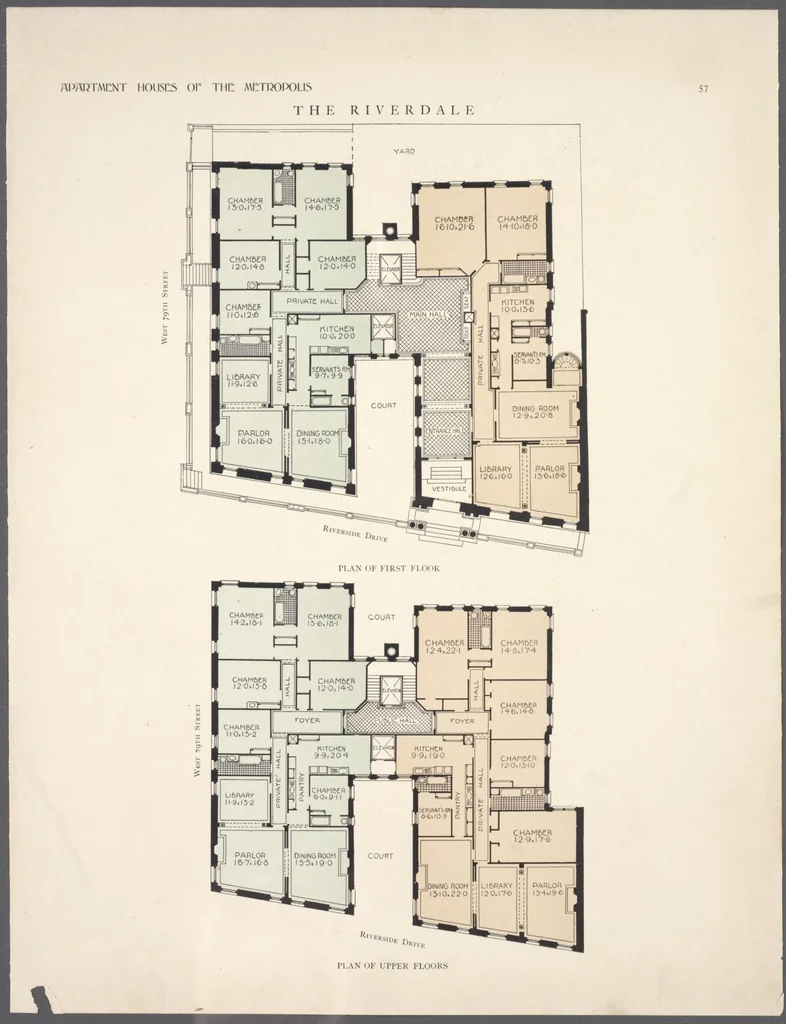 An illustration from Apartment houses of the metropolis, 1908, leaf 57