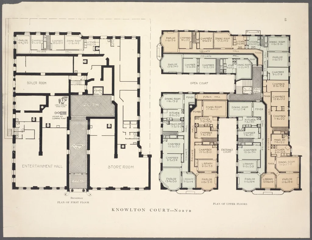An illustration from Apartment houses of the metropolis, 1908, leaf 68