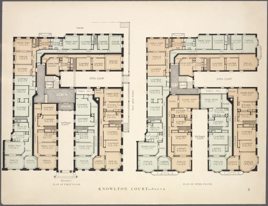 An illustration from Apartment houses of the metropolis, 1908, leaf 69