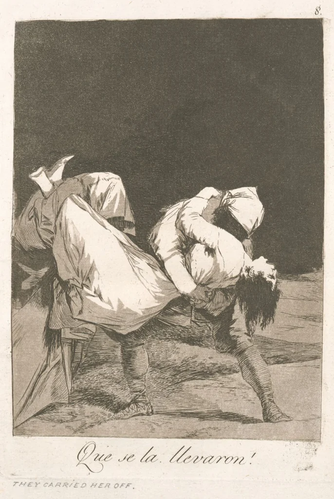 An illustration from Los caprichos, 1799, leaf 10