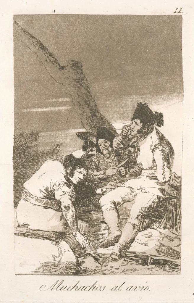 An illustration from Los caprichos, 1799, leaf 13