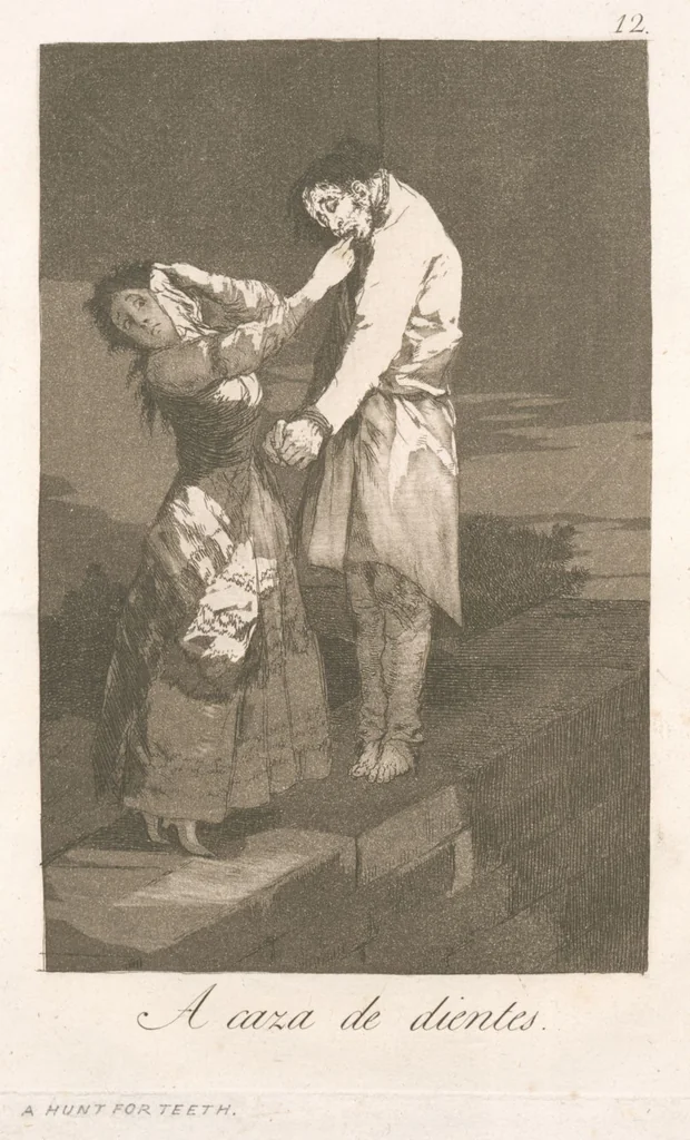 An illustration from Los caprichos, 1799, leaf 14