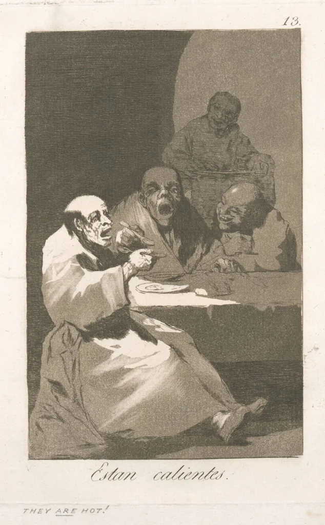 An illustration from Los caprichos, 1799, leaf 15