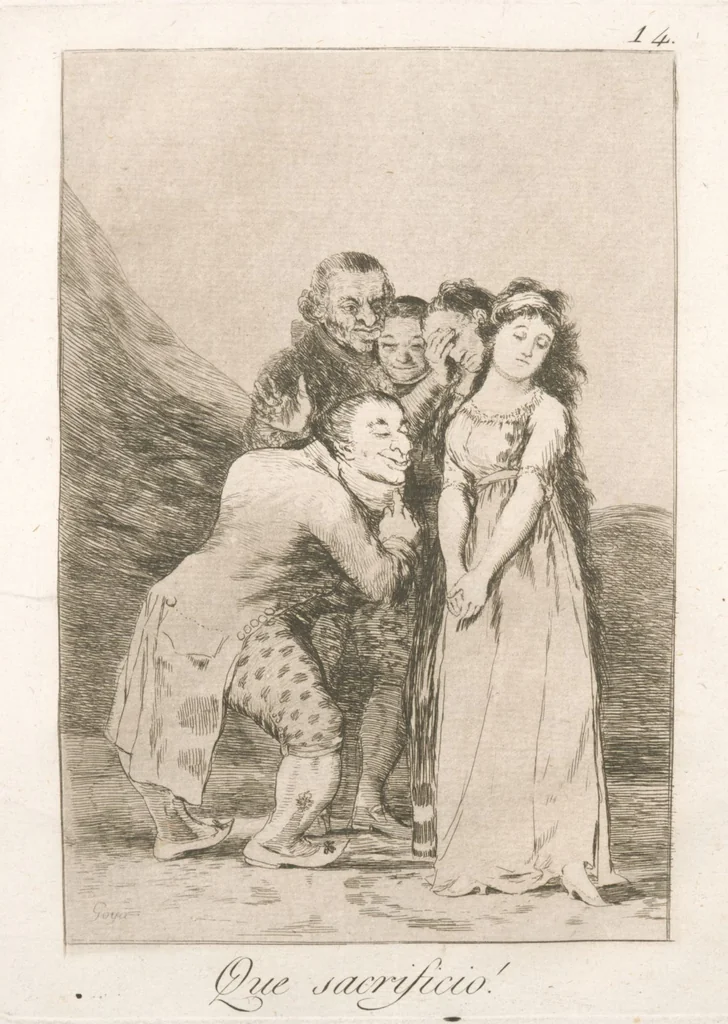 An illustration from Los caprichos, 1799, leaf 16