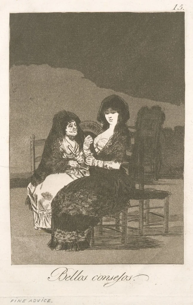 An illustration from Los caprichos, 1799, leaf 17