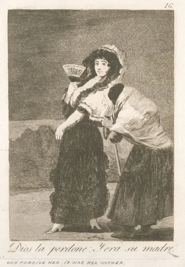 An illustration from Los caprichos, 1799, leaf 18