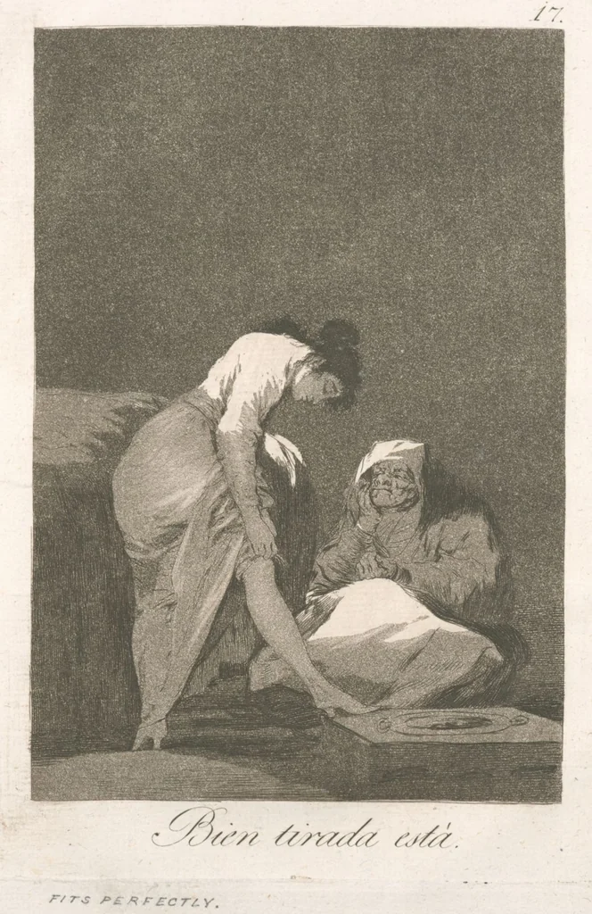 An illustration from Los caprichos, 1799, leaf 19