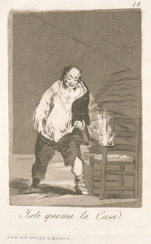 An illustration from Los caprichos, 1799, leaf 20