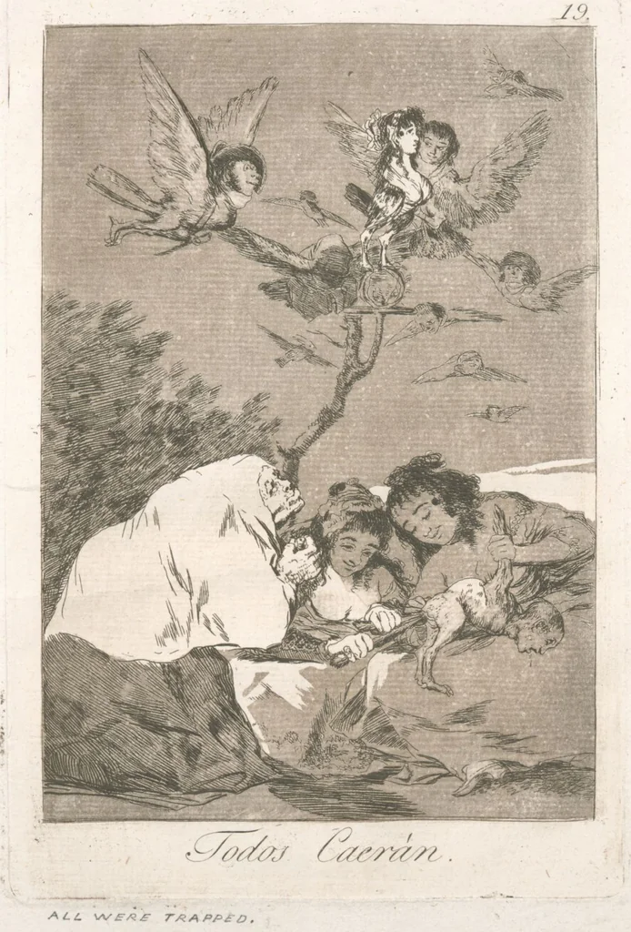An illustration from Los caprichos, 1799, leaf 21