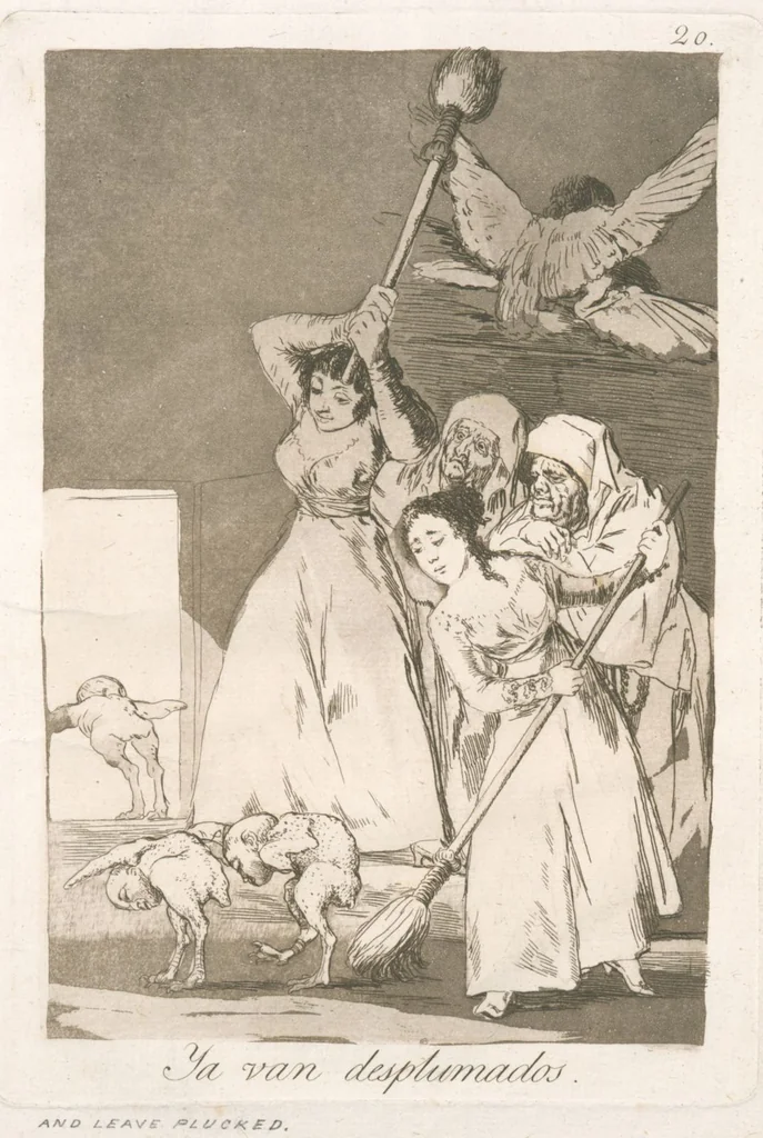 An illustration from Los caprichos, 1799, leaf 22