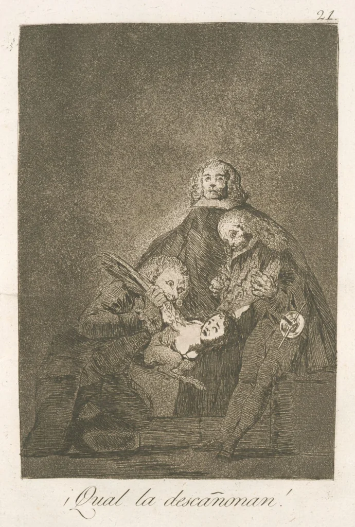 An illustration from Los caprichos, 1799, leaf 23