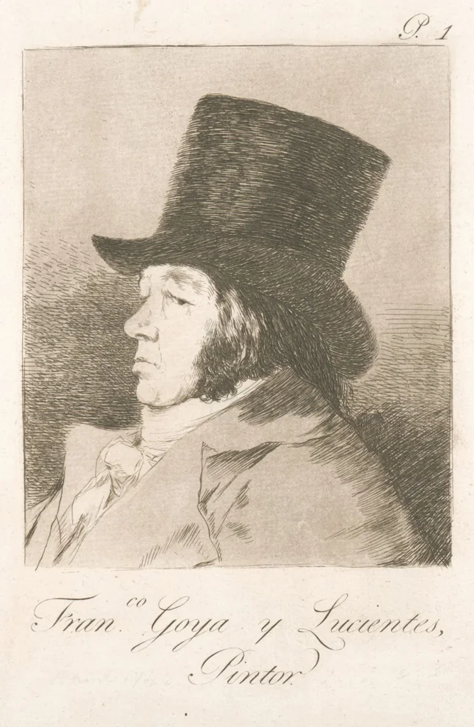 An illustration from Los caprichos, 1799, leaf 3