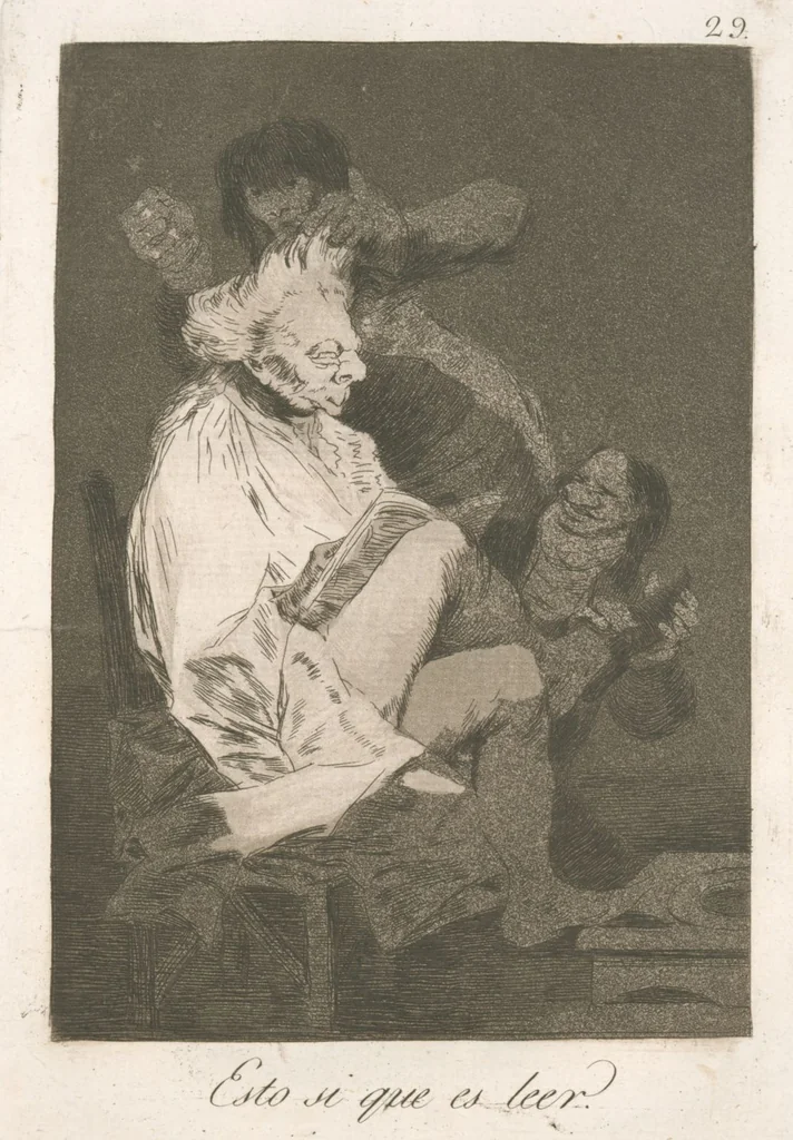 An illustration from Los caprichos, 1799, leaf 31